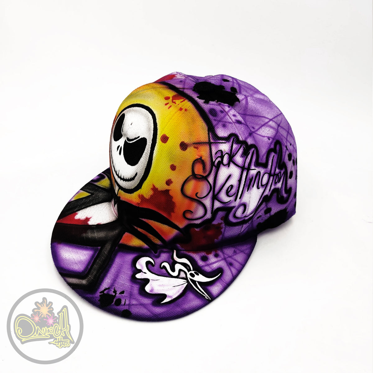 Jack Skellington - Snapback, hat hand painted