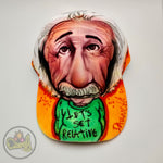 Albert Einstein - hand painted cap unique in its style