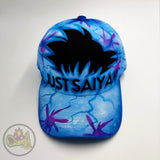 Just Saiyan cap hand painted