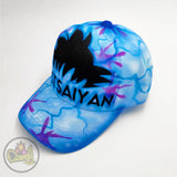 Just Saiyan cap hand painted