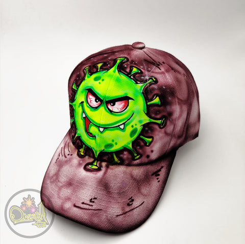 Custom airbrushed fluorescent hats!