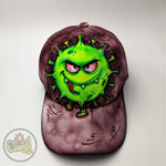 Custom airbrushed fluorescent hats!