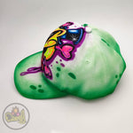 Incredible hand painted comic skull hat