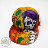 Smoking skull, yellow cap shipping anywhere in the world