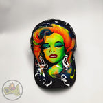 Marilyn Monroe cap, Hand painted cap