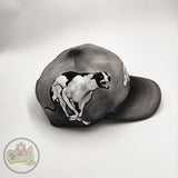 Spanish Greyhound cap, Hand painted cap