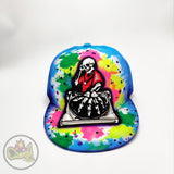 Dj skeleton cap, Hand painted cap