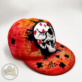 Poker skull cap hand painted cap