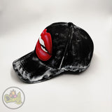 Red sexy lips cap - hand painted cap