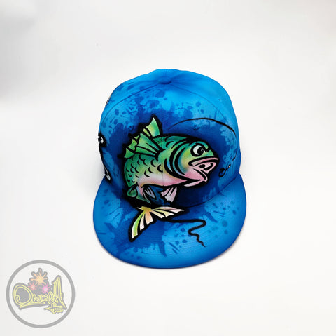 Fish cap - hand painted cap