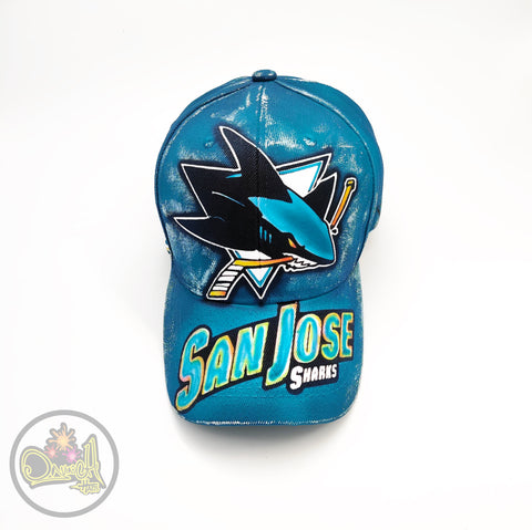 San Jose Sharks cap (special edition) - hand painted cap