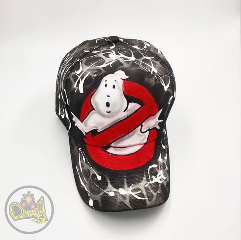 Ghostbusters cap- hand painted cap based on the famous movie