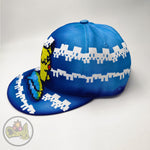 Custom hat, hand painted, snapback style, anime style, flat brim cap