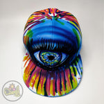 Hand painted snapback cap with unique and original urban style